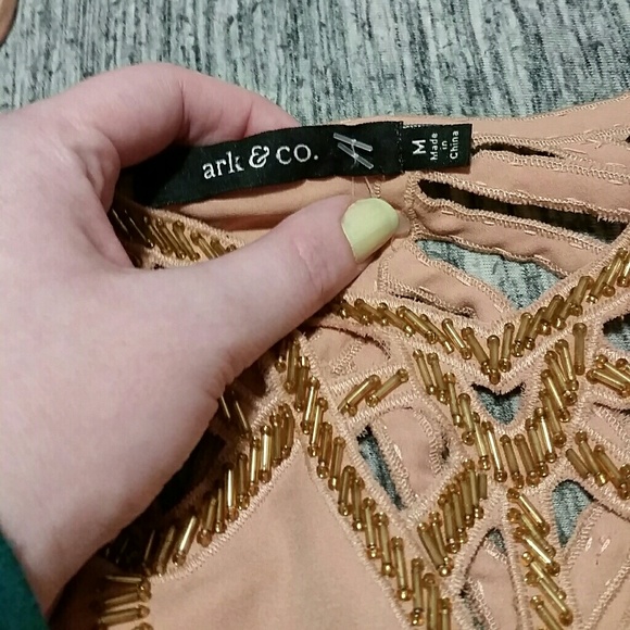 Peach Beaded Flapper Dress - Picture 4 of 4